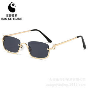Wholesale 2024 new metal lower frame sunglasses women's trend small box cross-border explosions sunglasses sunshade glasses