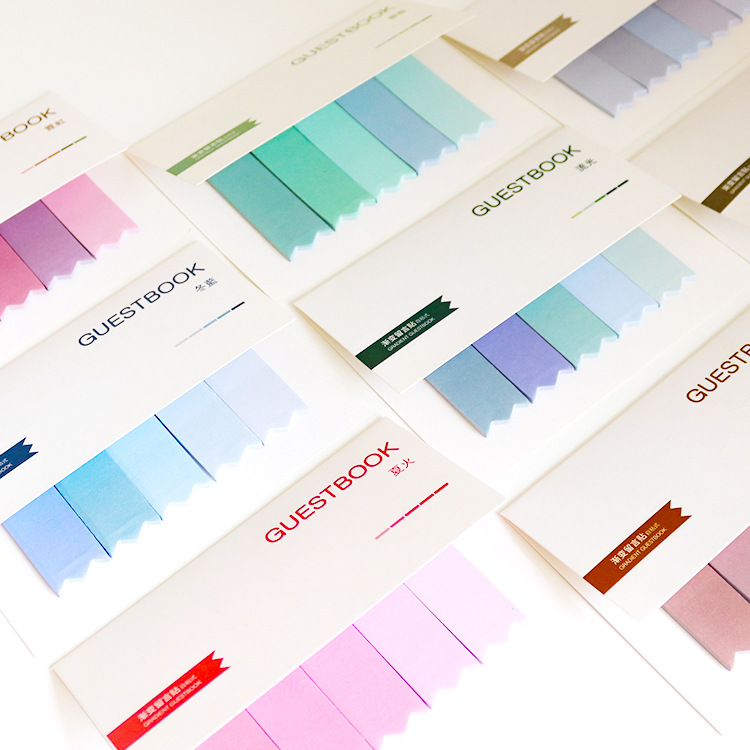 Wholesale South Korea creative gradient message note N times sticky note note note paper simple portable student stationery