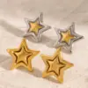 Wholesale 1 Pair Classic Style Commute Pentagram Mixed Metal Plating 304 Stainless Steel 18K Gold Plated Ear Studs
