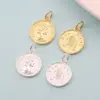 Wholesale 925 Silver Queen Round Pendant Grid DIY Bracelet Necklace Charm Jewelry Accessories Cross Moon Lion American Flag Design