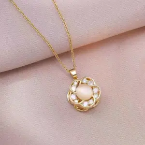 X0625 Gold Opal Rotating Necklace