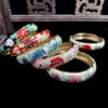 Wholesale Factory direct explosions cloisonne vintage jewelry bracelet alloy national style cartoon plating open bracelet