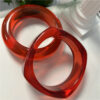 oly-5ea25426de2987e1e73034e75c1f1272 Wholesale Fashion Exaggerated Stylish Bracelet Transparent Red Resin Bracelet Style Stacked Bracelet