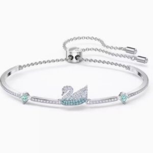 High board gradient blue swan bracelet