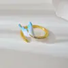 Wholesale Adjustable Open Ring Starfish Shell Design Unique Style Ocean Theme Fashionable Accessory Gold Plated Copper Material