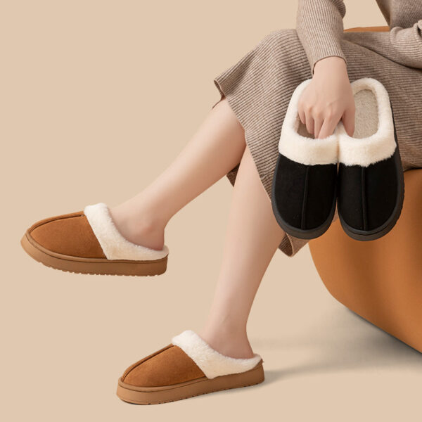 oly-5eba6509f6303f335994db5b3d331476 Wholesale Cotton Slippers Women's Winter fleece-lined Warm Comfortable Cotton Slippers Women's Cotton Shoes Non-slip Wool Slippers Moon Shoes