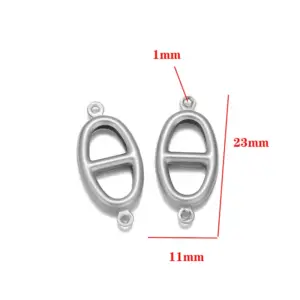 Stainless Steel Hollow Pendant Steel Color - New Style Buckle