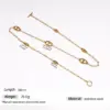 Wholesale 18K Gold Plated 304 Stainless Steel Vacuum Electroplating (In Furnace) Sweater Chain Necklace Hypoallergenic Unisex Splicing Embossed Paperclip Chain Cable Chain/Cross Chain/O Chain Daily Party Bar
