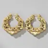 Wholesale Three-dimensional Geometric Earrings For Women In Copper With KC Golden Plated Water Plating And 0.03µm Thickness