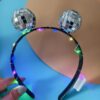 Wholesale  Explosive Disco Mirror Ball Hair Band Disco Ball silver LED Luminous Hair Band Disco Luminous Hair Band