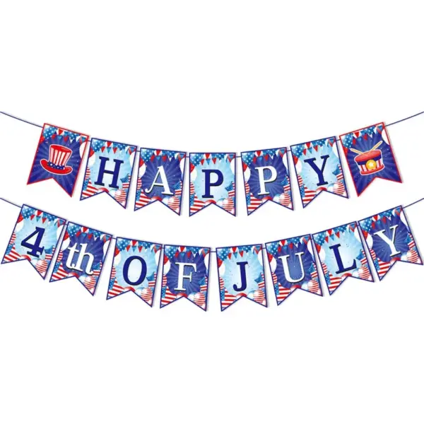 Wholesale 4th Of July Happy Independence Day Decorations American National Day Scene Flag Hanging Decorations Holiday Party Supplies