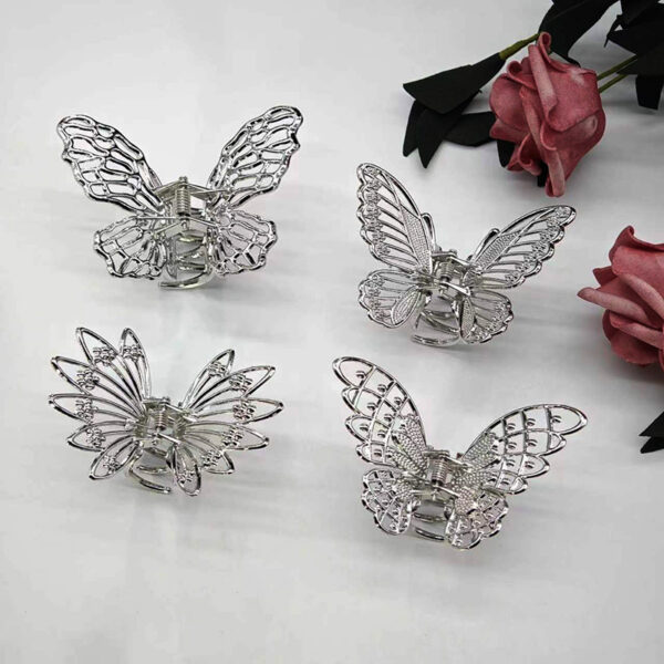 oly-5edee9eaacba5b5c2bbf44f294414f69 Wholesale Sweet Butterfly Clip Korean Style Half-Tied Hair Clip on the Back of the Head Valentine's Day Hollow Shark Clip Bangs Clip