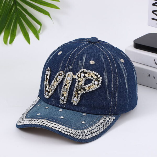 Wholesale Travel Letters Denim Diamond Hat
