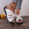 oly-5ee53edd8f5167046be81f23db5986aa Wholesale plus size summer thick bottom one-line breathable sewing line lace-up home sandals