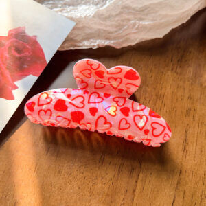 10.5cm love hairpin-love red / Acrylic