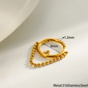 Gold 1.2*8 Nose Stud