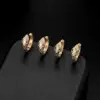 Wholesale Unisex Snake Clip Earrings In Copper With 14K Real Gold Plated Electroplated Finish Featuring Artificial Gemstones