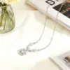 Wholesale Square Inlay Pendant Necklace For Women In Copper With 18K Real Gold Plated Water Plating And Artificial Rhinestones On Cable Chain