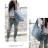oly-5f4f70626512d3c8157aef071c870516 Wholesale Men's and Women's Shoulder Bags Ins Denim Bags Washed Rice-Shaped Large Fitness Bags Mom Bags Casual Travel Bags