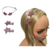 Wholesale Valentine's Day Set Headwear Hairpin Tanabata Festival Resin Love Dress-up Hairband Pink Five-pointed Star Hairpin