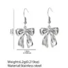 Wholesale Gold Gold-Plated Bowknot Women's Earrings 1 Pair French Art Fashion Accessories Suitable For Women Suitable For Holiday Banquets