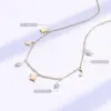 Wholesale PVD Coated Real Gold Plated 18K Gold Star 304 Stainless Steel Fashion Waterproof Non Tarnish 304 Stainless Steel Necklace