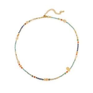 Blue green lapis lazuli necklace xl-1024dy01-1