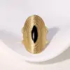 oly-5f933065228497cd522842b70116a95d Wholesale PVD Coated Real Gold Plated 18K Gold Geometric 304 Stainless Steel Vintage Style Simple Style IG Style Waterproof Non Tarnish Open Rings