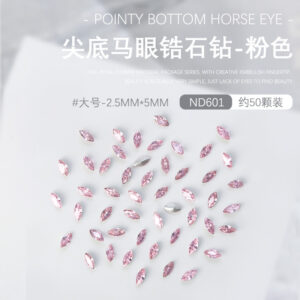 About 50 pointed horse eyes zircon diamonds (ND-601 pink large)
