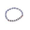 Wholesale  Gold Stainless Steel Love Acrylic Alphanumeric Small Gold Beads Blue and White Porcelain Beaded Valentine's Day Bracelet