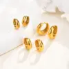 Wholesale PVD Coated Real Gold Plated 18K Gold U Shape 304 Stainless Steel IG Style Simple Style Waterproof Non Tarnish Earrings