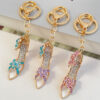 oly-5fa0c6df493b289c6c711bad0045b77e Wholesale Color Diamond High Heels Car Keychain Bag Accessories Pendant Key Chain Small Gift Hanging Buckle