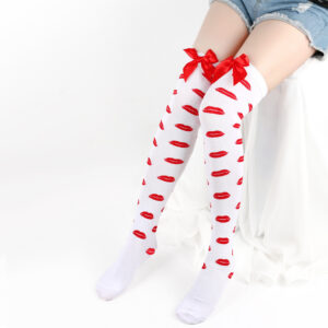 Wholesale Valentine's Day Date Stockings Date Party Long Socks Women's Over-The-Knee Cute Bow Stockings Calf
