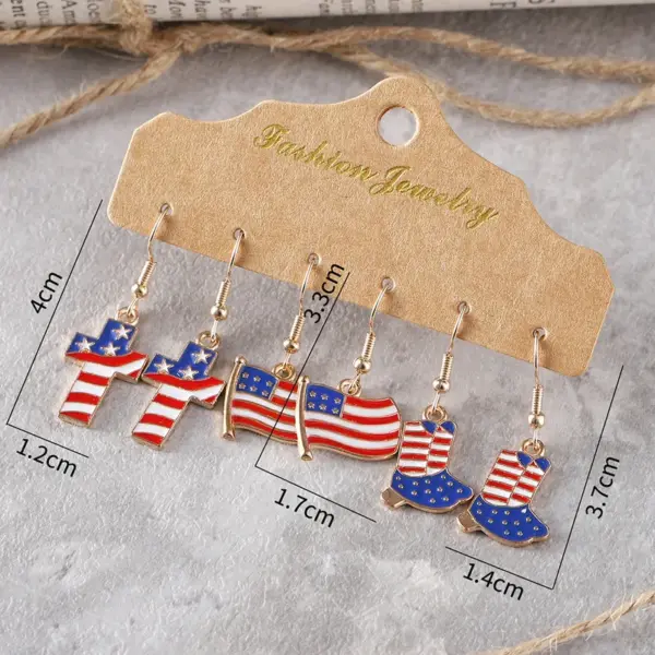 Wholesale 1 Set Retro Star Heart Shape Butterfly Alloy Drop Earrings