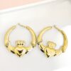 oly-5fc0517bc92fe4848c9c38bc3c82337b Wholesale Advanced Sense French Valentine's Day Simple Gold Earrings Love Crown Ring Ear Ring Holiday Music Festival Earrings