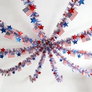 Wholesale Independence Day Colored Ribbons Pendant For Holiday Decoration Made Of Durable PET Material