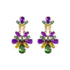 oly-5fc5d65bd6ab2b024cb37a873ec49ded Wholesale Green shengpa festival earrings irregular crystal flower earrings light luxury high-grade design