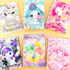 Wholesale Sanrio Hello Kitty Kulomi Cross-border Explosions Acrylic Notebook Handbook Exquisite Loose-leaf Book A7A5
