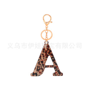 A / Leopard print letters