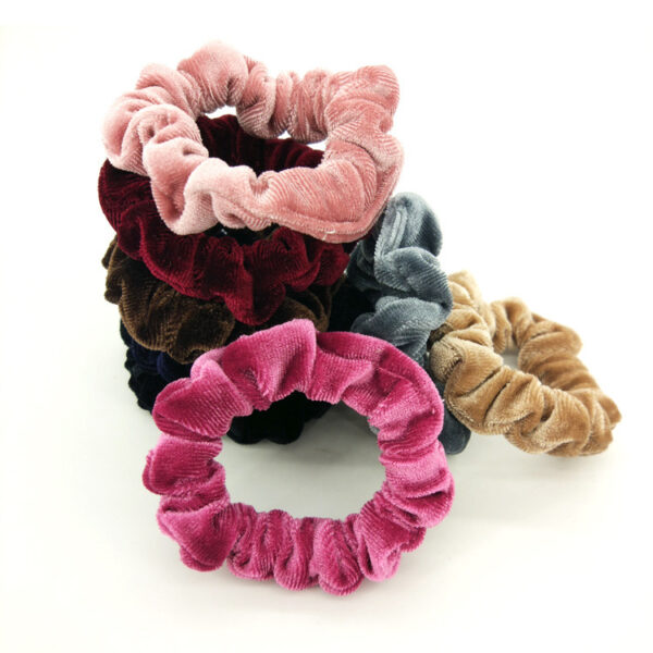Wholesale selling flannel large intestine ring tie hair rope does not hurt hair fabric hair ring all-match velvet hair ring