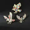oly-5ff5816fda1c77f176bc8e15175e7ce4 Wholesale Retro Eagle Brooch Pin Colorful Rhinestone Decorative Pin Versatile Animal Shaped Fashion Accessory