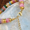 Wholesale Spring and Summer Dopamine Color Natural Stone Beaded Bracelet for Girls, Light Luxury and High-End Crystal Bracelet That Does Not Fade Jewelry