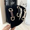 Wholesale fashion high-grade velvet headband niche design metal letter horseshoe buckle headband hairpin for women