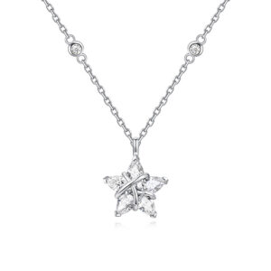 Wholesale 925 Sterling Silver Weaving Girl Star Necklace Female 2024 New Niche Design Sense Tanabata Valentine's Day Gift for Girlfriend