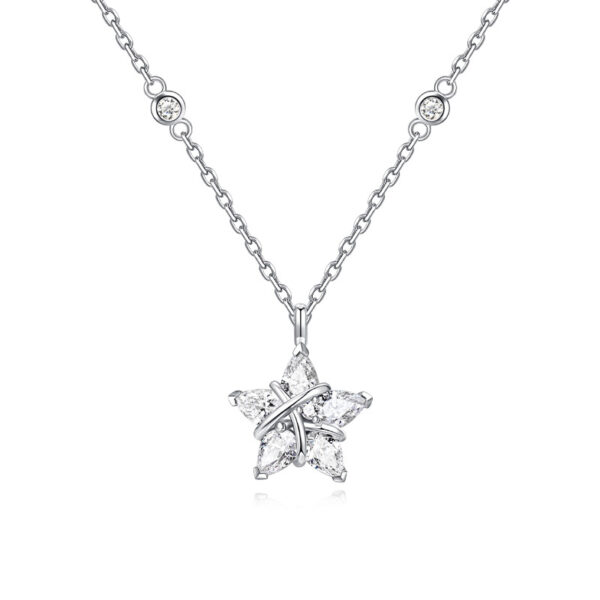 oly-601f3e60fd069ccf45ea5af7e4e94a6f Wholesale 925 Sterling Silver Weaving Girl Star Necklace Female Niche Design Sense Tanabata Valentine's Day Gift for Girlfriend