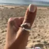 Wholesale Copper 14K Gold Plated White Gold Plated IG Style Modern Style Simple Style Plating Hand Hug Open Rings