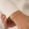 Wholesale 18K Gold Plated 316L Stainless Steel Geometric Waterproof Non Tarnish Surgical Steel Simple Style Bracelets For Women's