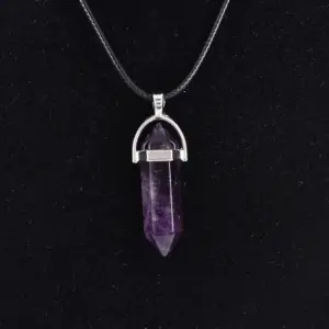 Amethyst Natural Stone (Get Leather Rope)