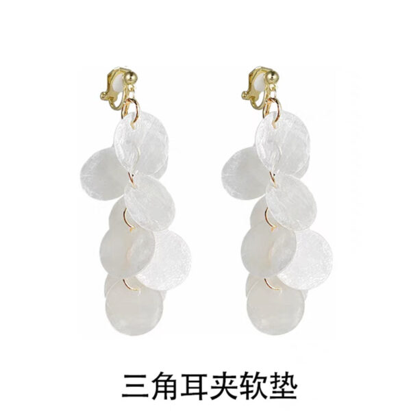 oly-60500427f117918c644ace6094c91e78 Wholesale Holiday Style Long Tassel Shell Earrings Summer Seaside Elegant Niche All-match Earrings High-end Exaggerated Earrings