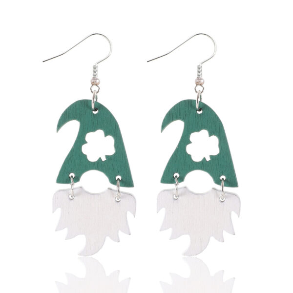 oly-60816f786a3be9104231e650339819a5 Wholesale Saint Pa Festival Irish Clover Wooden Earrings